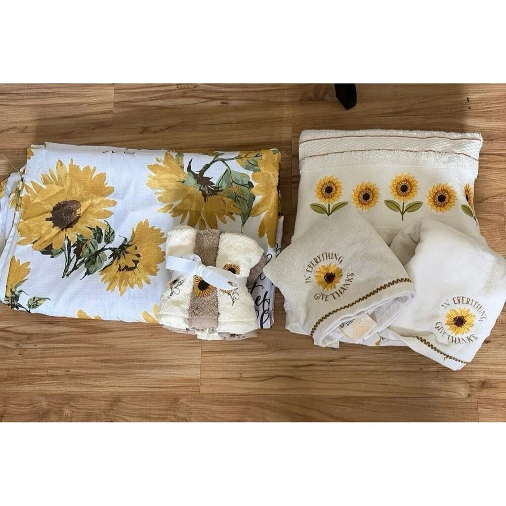 Sunflower bathroom set